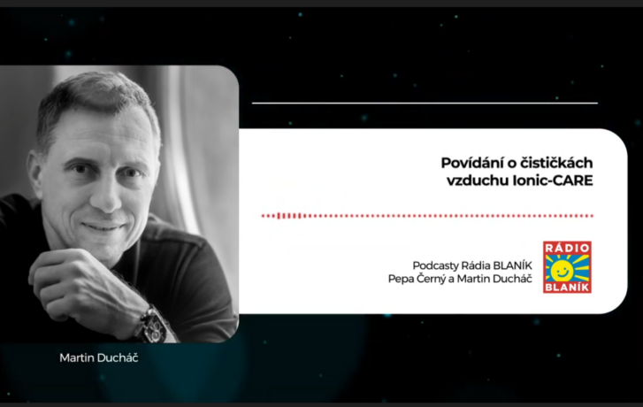 Podcast o čističkách vzduchu Ionic-CARE na radiu Blaník