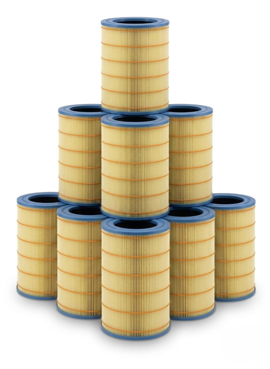 Modelová situace sady HEPA filtrů spotřebovaných za pět let.